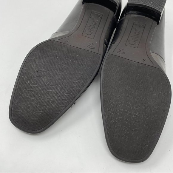 Gabor Womens Bronze Brown Leather Patchwork Block Heels Pumps Size 7 - Picture 8 of 11